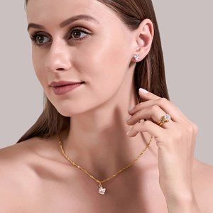 🔥4 for $25🔥 2 pcs Rhinestone Decor Jewelry Set